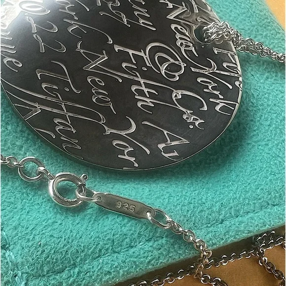 RARE 18” GIFTABLE Tiffany & Co Sterling Silver .925 Necklace, Pouch, Bag. - Picture 5 of 12